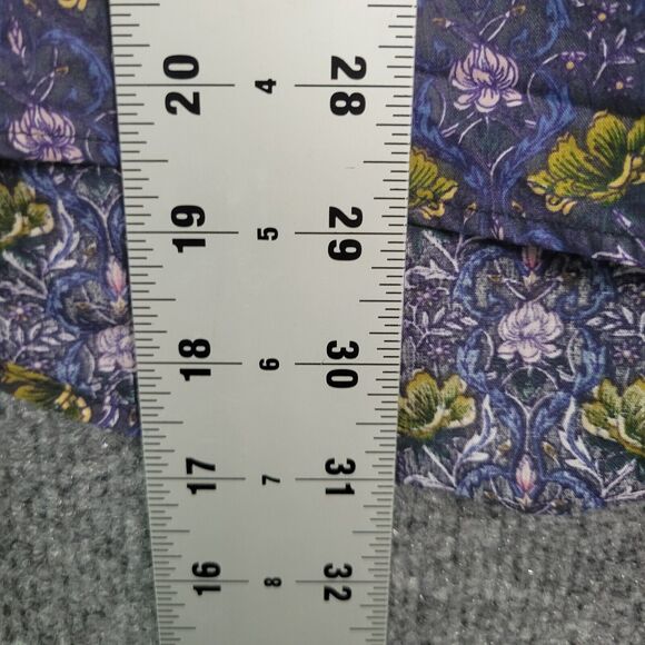 Stacy Adams Purple Floral Performance Modern Fit Button Shirt SIZE 19 34/35 - Picture 5 of 11